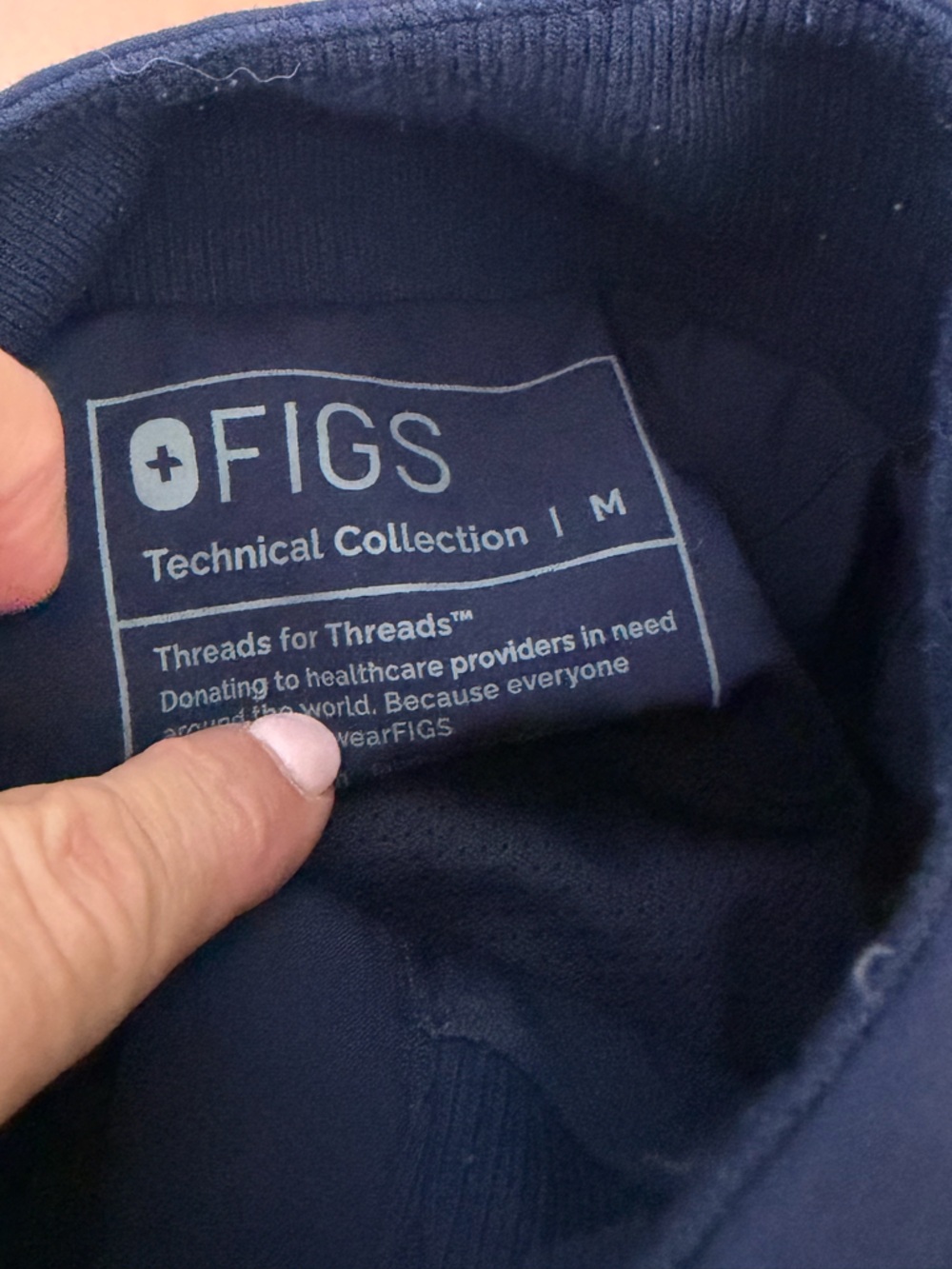 Figs Navy Technical Jacket with Subtle Logo - Picture 2 of 5
